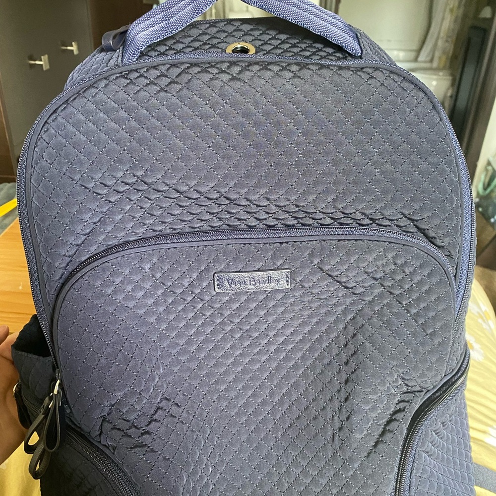 Vera Bradley Navy Laptop Backpack